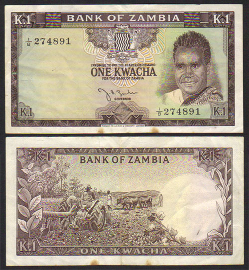 1968 Zambia 1 Kwacha L000735